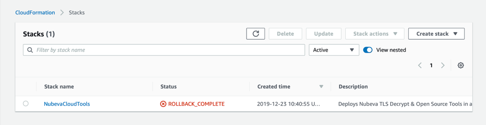 17 Stack Failed